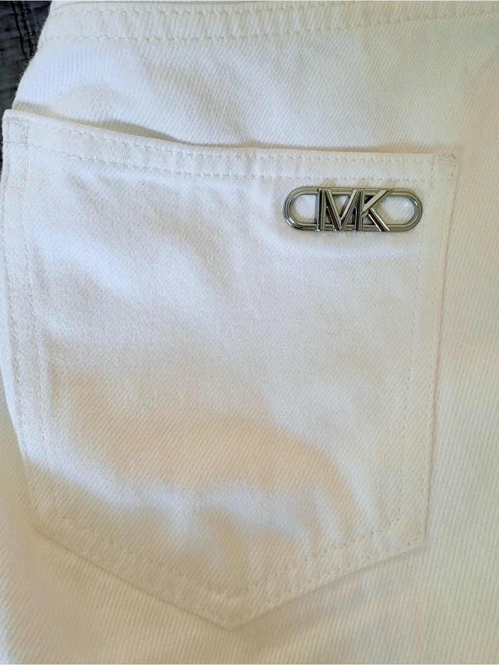Michael Kors White Flared Wide-Leg Jeans